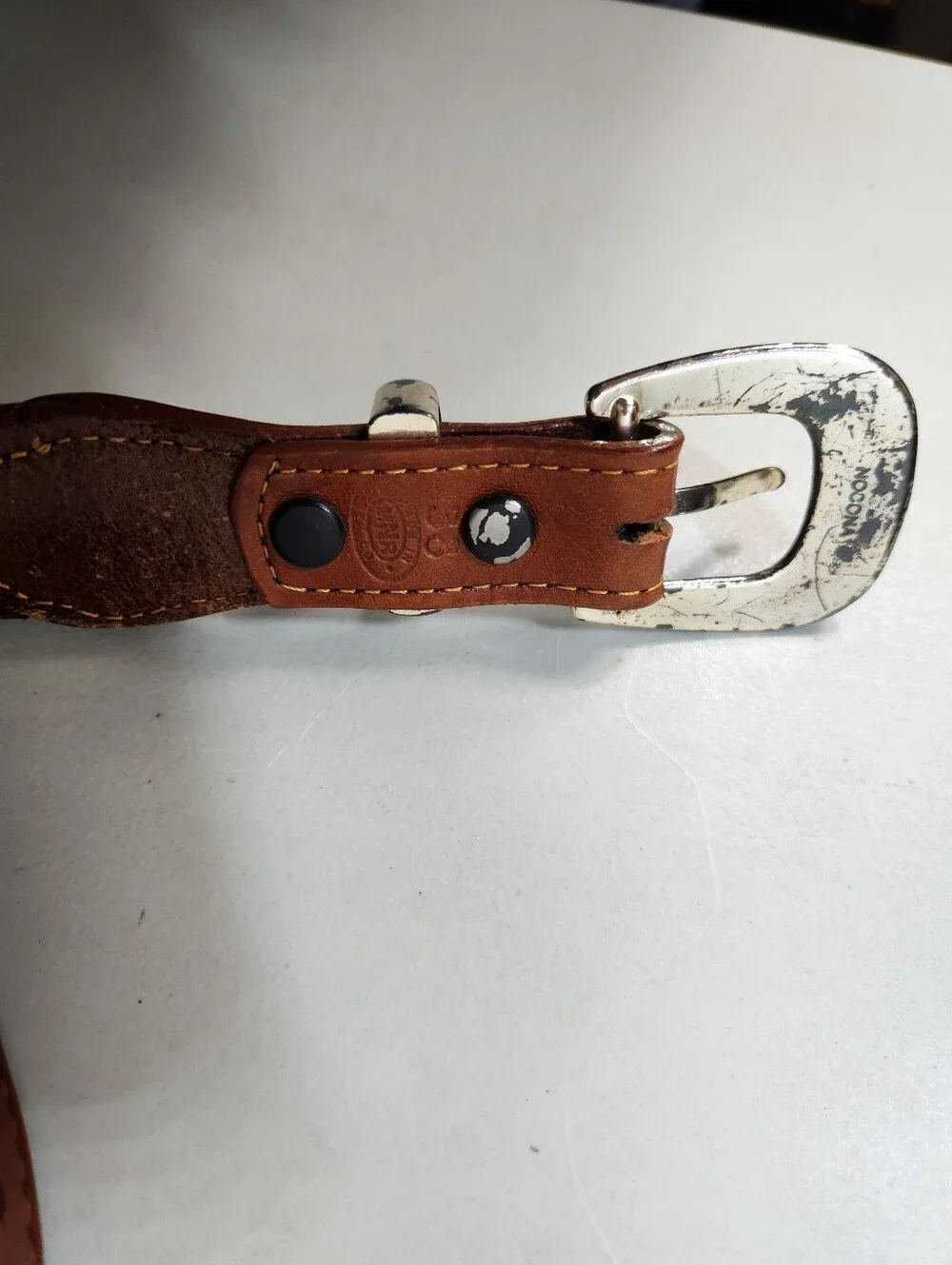 Nocona Mens |38| Cognac Brown Woven Leather Belt